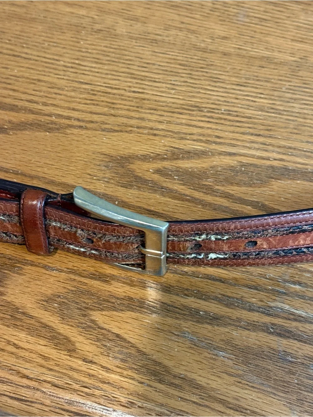 Trafalgar Terrence Genuine Leather Mens Belt Size 42 Brown